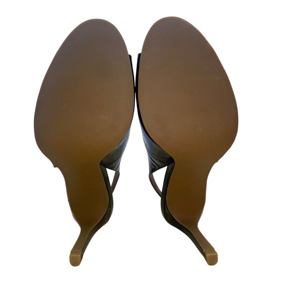 Cole Haan Womens Black Patent Leather Peep-Toe Juliana Slingback Heels Size 7B - Picture 9 of 11